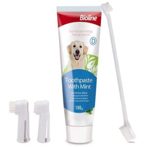 Beef Flavor Dog Toothpaste and Toothbrush Pet Dental Care Kit